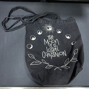 Tote bag the moon is a loyal companion